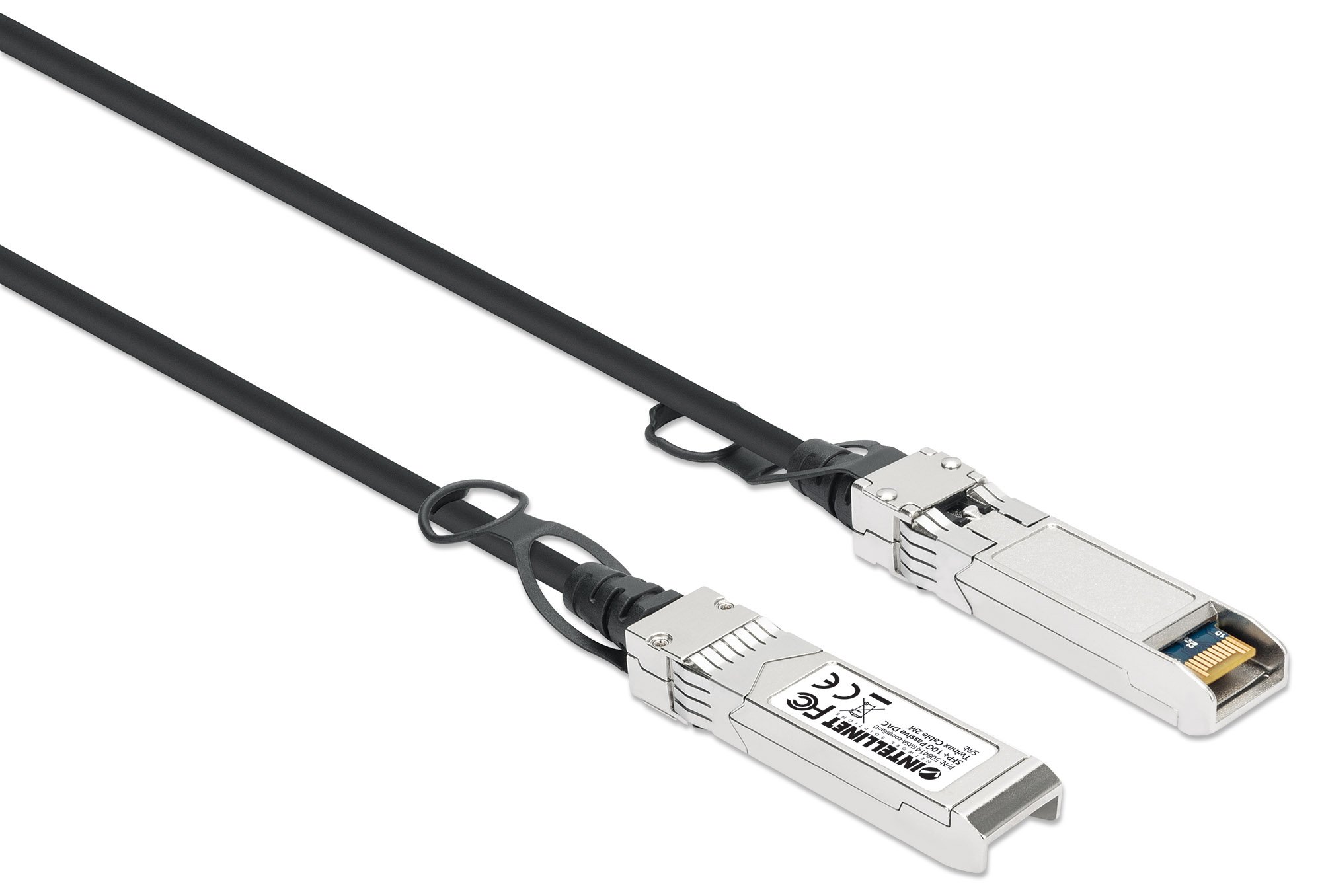 Cavo in Rame Twinax DAC Passivo con Connettori SFP+ 10Gb 2m Nero INTELLINET - immagine 3