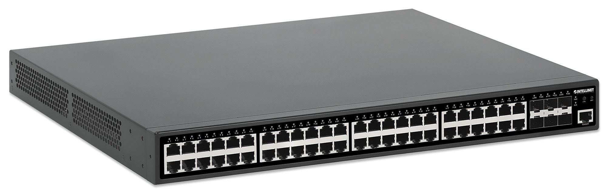 Switch Gigabit Ethernet PoE+ 48 Porte Layer2+ Managed con Sei Slot 10 GbE INTELLINET - immagine 3