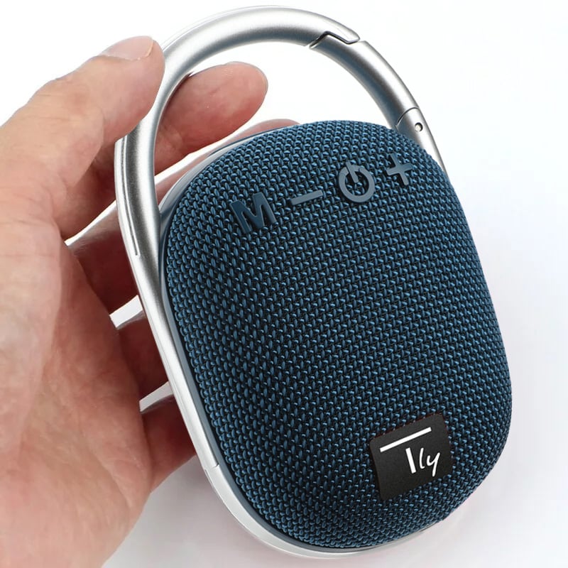 Mini Altoparlante Wireless BT V5.3 Speaker Luce LED Vivavoce TF USB Blu TECHLY - immagine 3