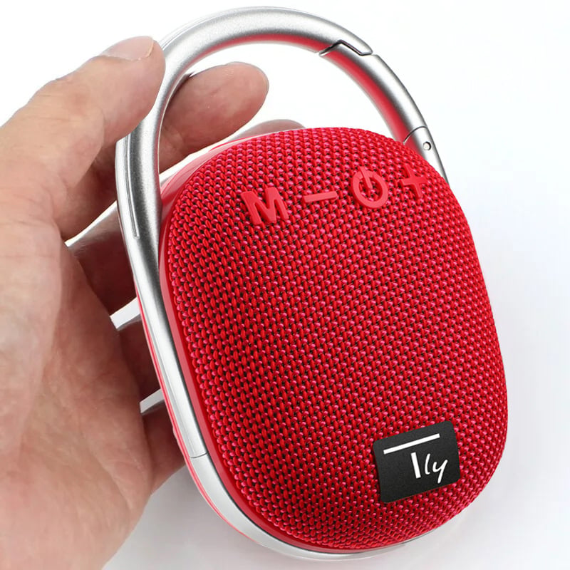 Mini Altoparlante Wireless BT V5.3 Speaker Luce LED Vivavoce TF USB Rosso TECHLY - immagine 3