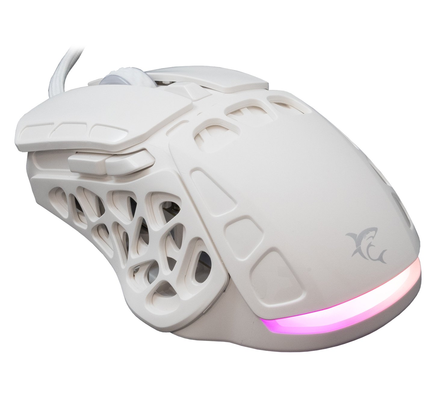 Mouse Ottico Gaming LED RGB con Cavo USB 7200 dpi Bianco, ECTOR WHITE SHARK - immagine 3
