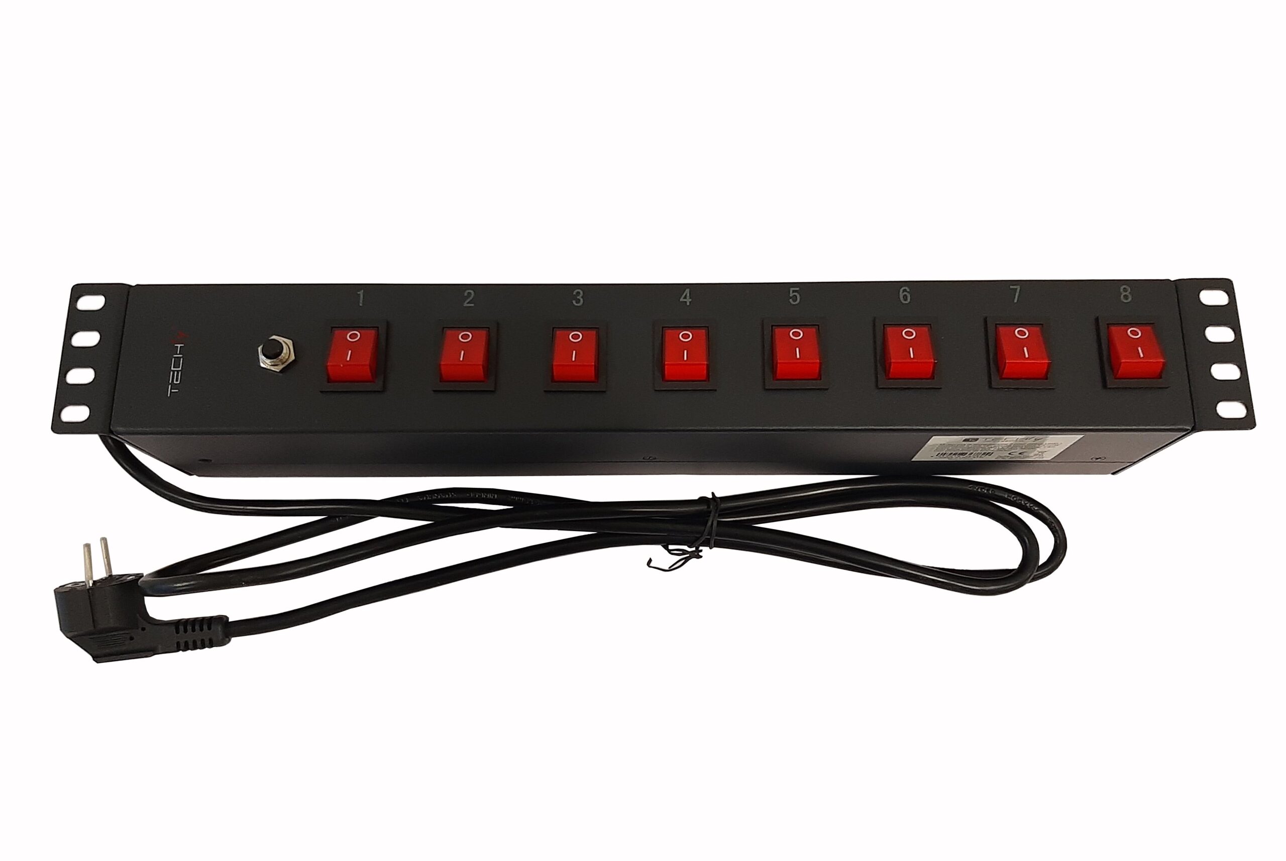 Multipresa a 8 Posti da Rack 19'' con 8 Interruttori Luminosi 1,5U TECHLY PROFESSIONAL - immagine 3