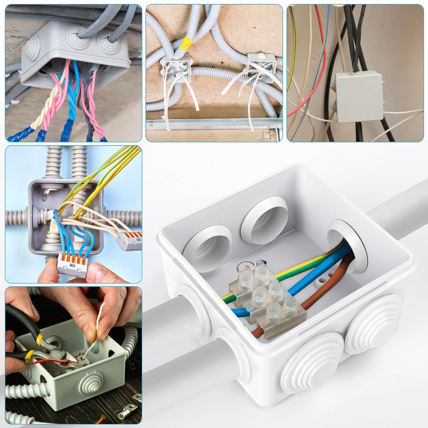 Scatola Quadrata IP65 di Derivazione da Pareti con Passacavi 100x100 AVE - immagine 3