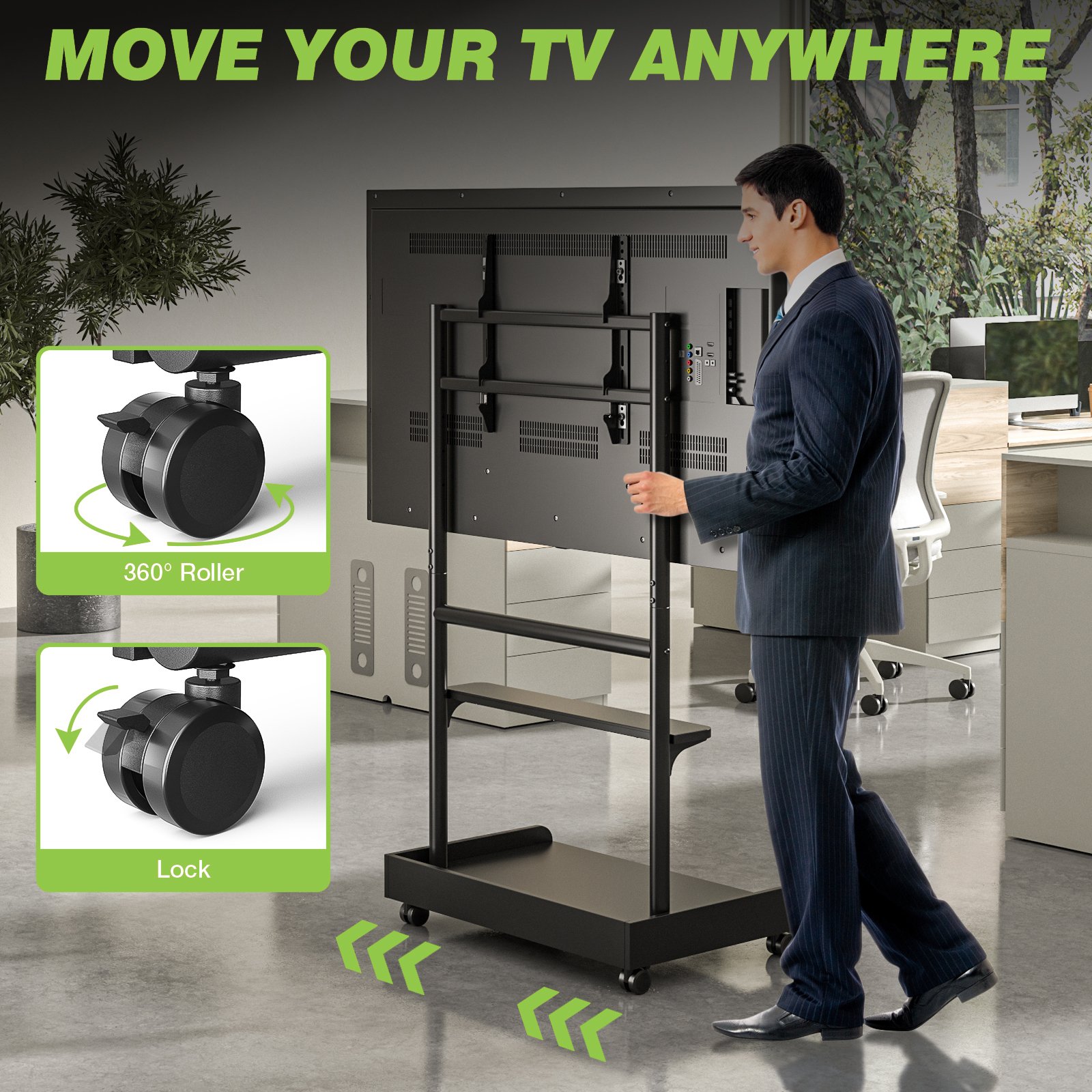 Supporto a Pavimento con Mensola per TV LCD/LED/Plasma 50-86'' TECHLY - immagine 3