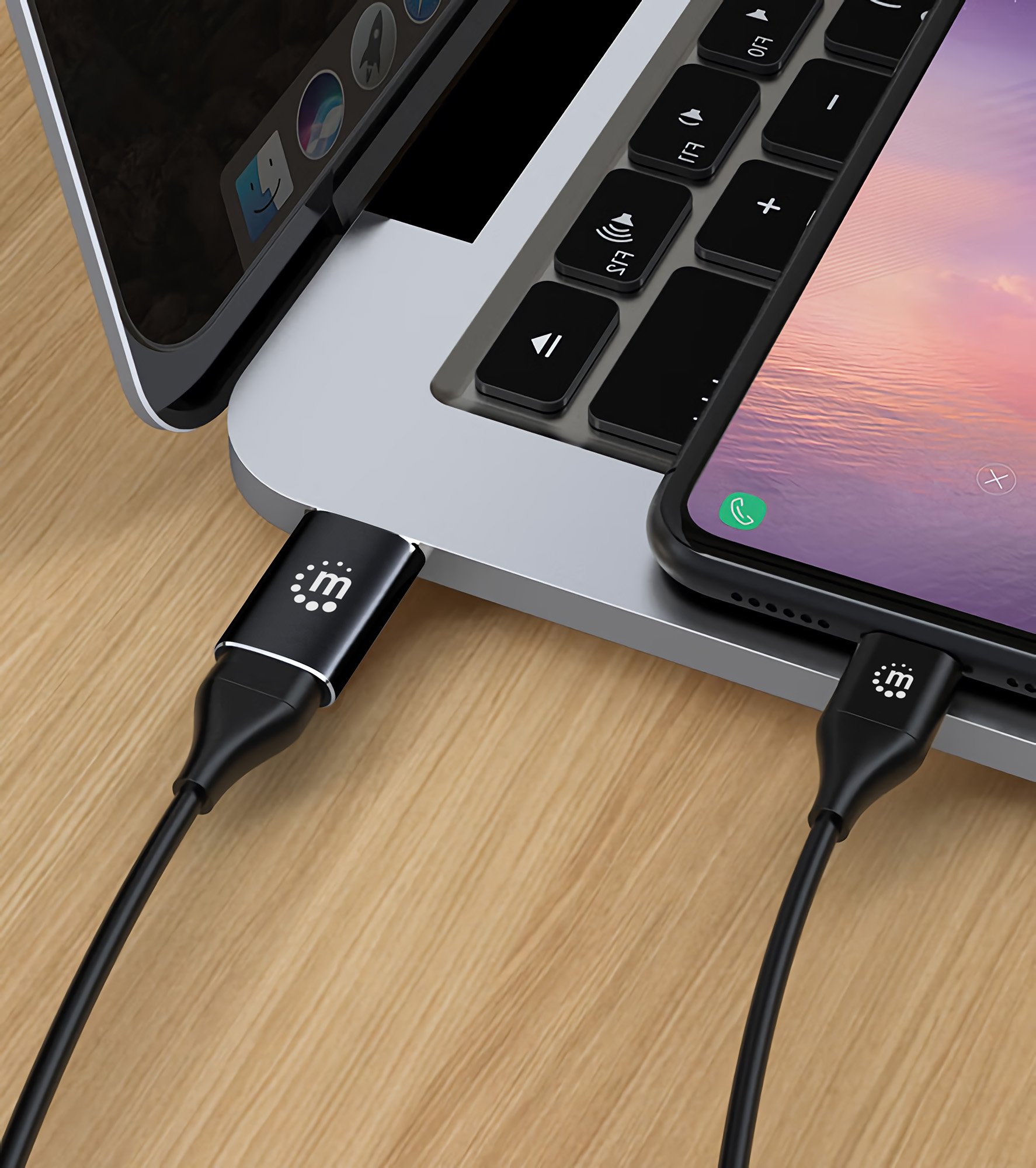 Adattatore Convertitore USB 3.2 USB-A Maschio a USB-C™ Femmina MANHATTAN - immagine 4