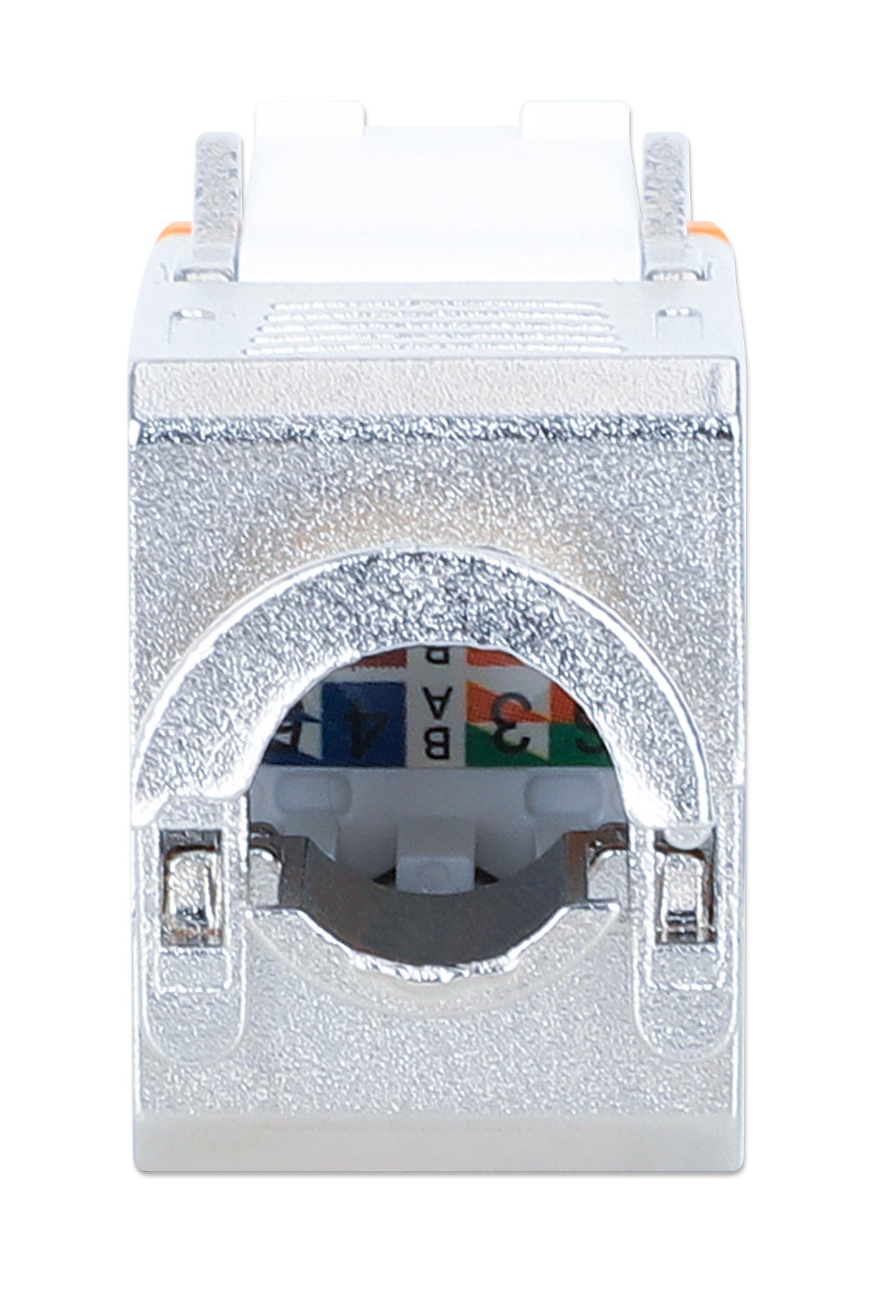 Frutto Keystone RJ45 Cat.6A 10G Slim STP Toolless Arancione INTELLINET - immagine 4