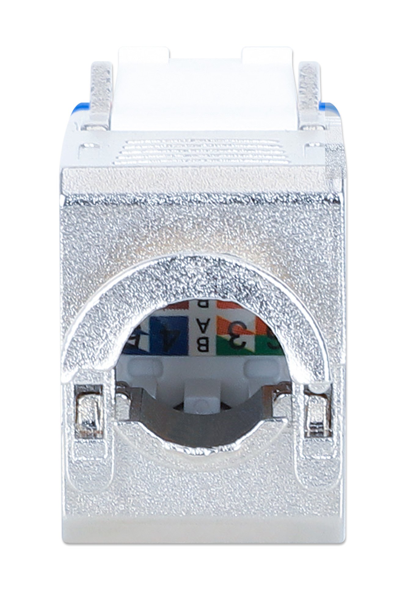 Frutto Keystone RJ45 Cat.6A 10G Slim STP Toolless Blu INTELLINET - immagine 4