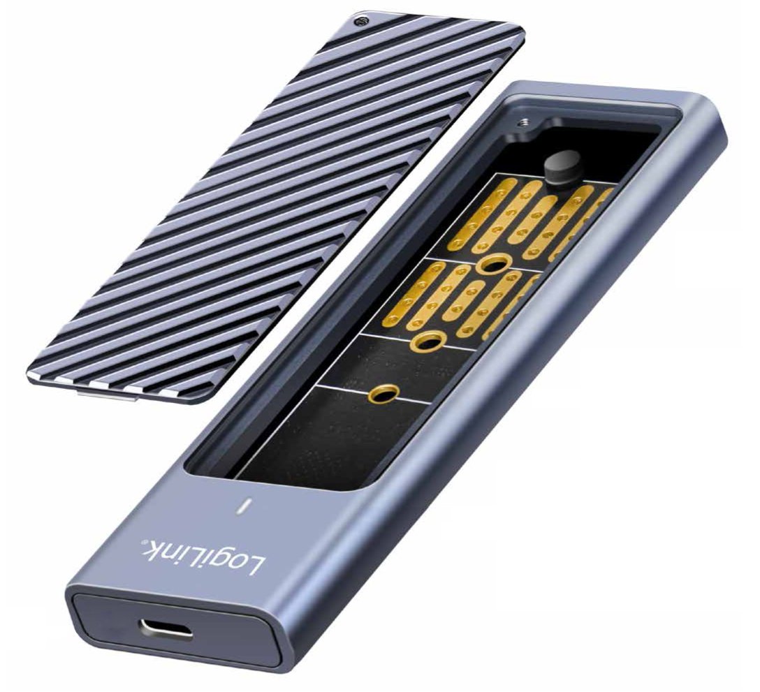 Box Esterno USB-C™ 3.2 Gen 2 per SSD M.2 NVMe e SATA LOGILINK