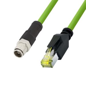 Cavo di Rete Industriale M12 RJ45 Cat. 6A SFTP PUR 1m LOGILINK