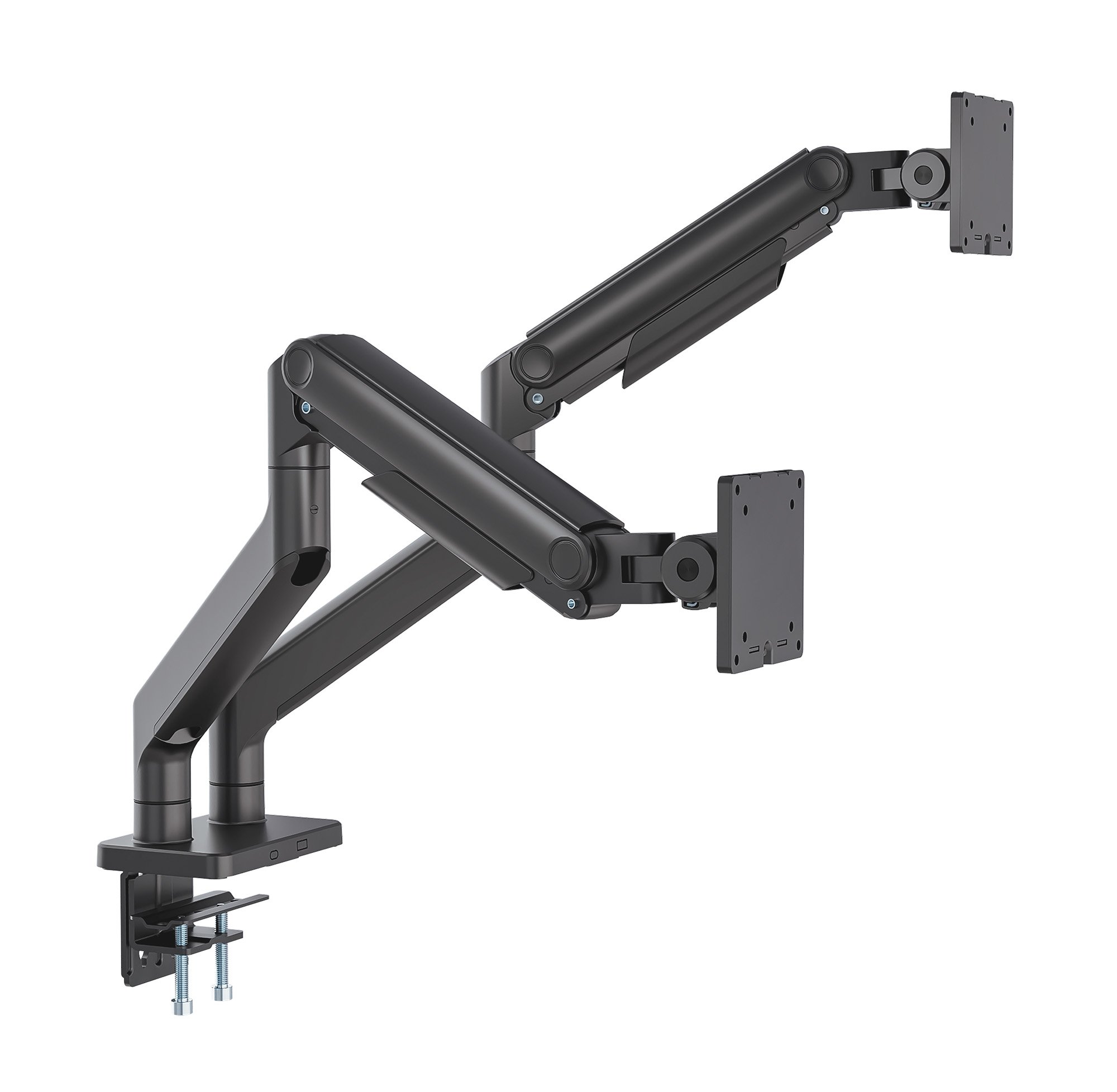 Supporto da Scrivania per Doppio Monitor 17-45'' con Molla Meccanica in Alluminio MANHATTAN - immagine 7