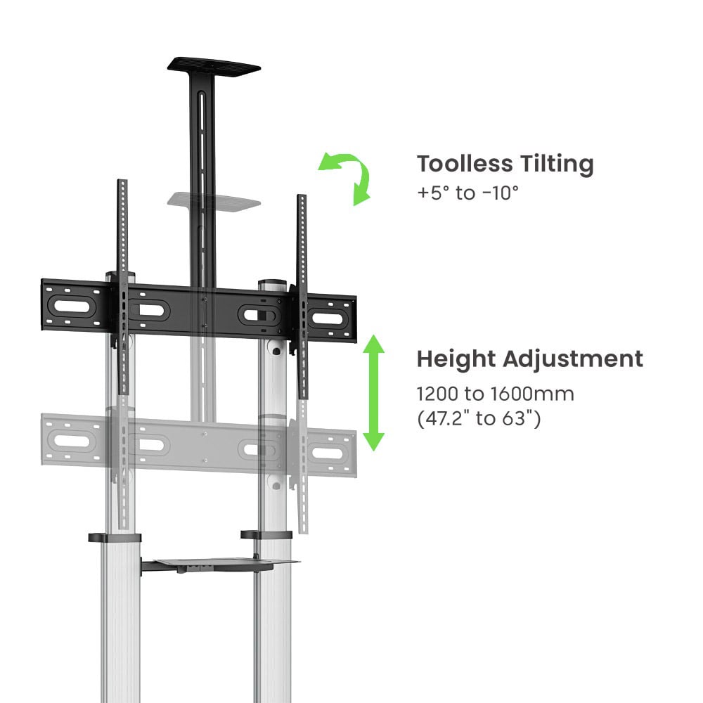 Supporto a Pavimento Trolley TV LCD/LED/Plasma 60-100'' TECHLY - immagine 6