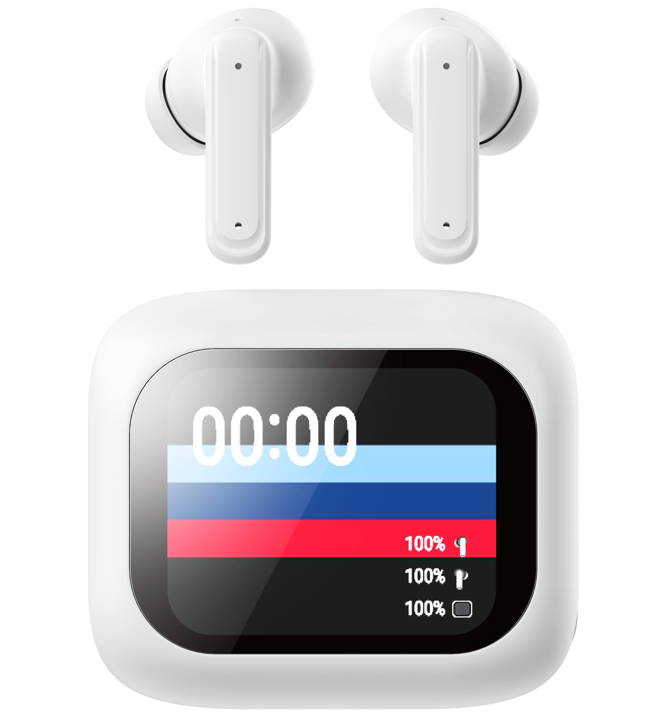 Cuffie Auricolari Bluetooth con Custodia Smart Touch Screen LCD Cancellazione Attiva del Rumore ANC TECHLY - immagine 6