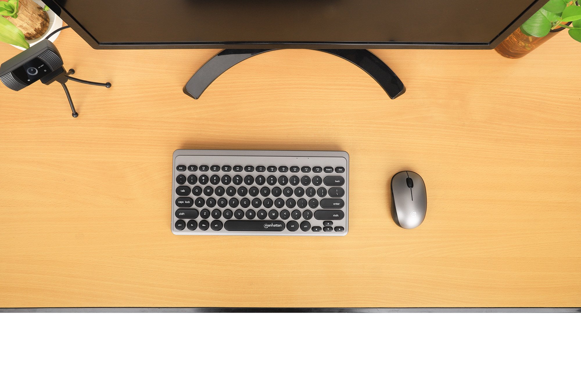Set Combo Mini Tastiera Slim e Mouse 1200dpi USB Wireless MWK4095 MANHATTAN - immagine 7