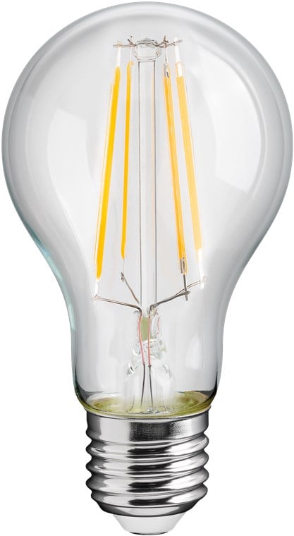 Lampadina LED E27 Bianco Caldo 7W con Filamento Classe E Trasparente GOOBAY