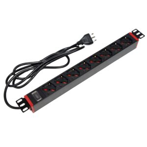 Multipresa 8 Posti da Rack 19'' con Staffa Ruotabile 360° Spina Italiana TECHLY PROFESSIONAL