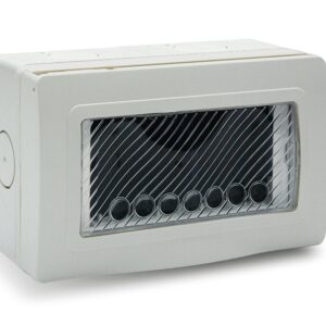 Contenitore Autoportante Stagno IP55 per Tubo Sportello con Membrana Cedibile 4 Moduli Bianco AVE
