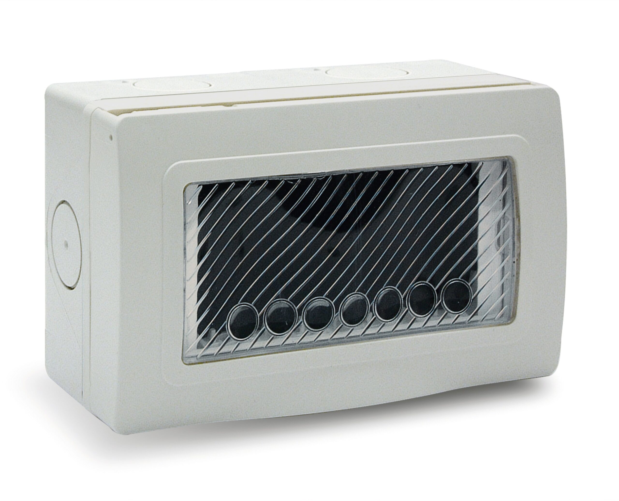 Contenitore Autoportante Stagno IP55 per Tubo Sportello con Membrana Cedibile 4 Moduli Bianco AVE