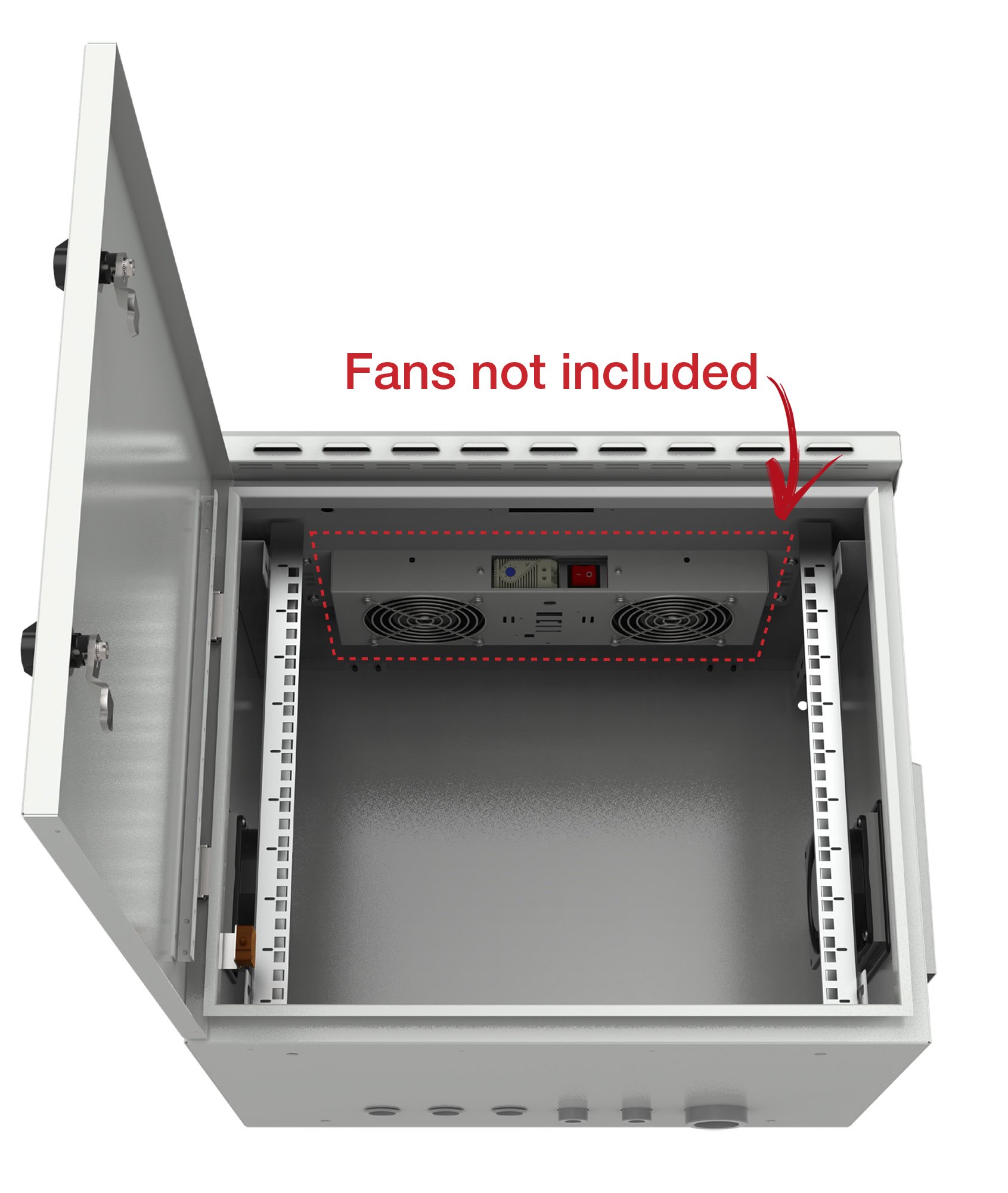 Armadio Rack 19'' a Parete 12U Grigio IP55 Porta Cieca prof. 600 mm TECHLY PROFESSIONAL - immagine 4