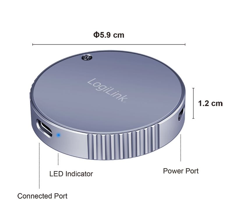 Box Esterno Magnetico USB 3.2 Gen2 SSD 100W PD Compatibile MagSafe LOGILINK - immagine 3