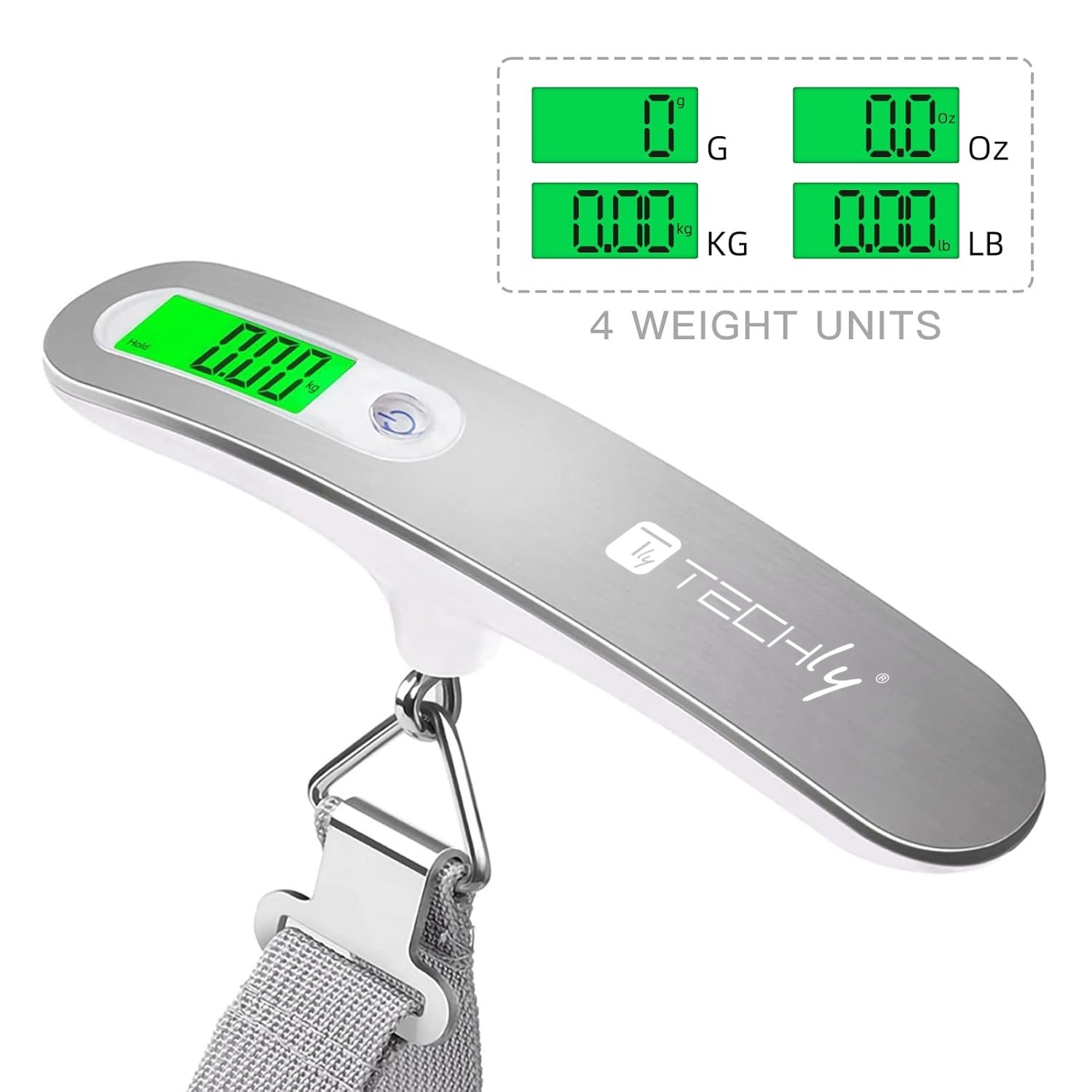 Pesa Valigie Digitale Capacità 50 kg Silver TECHLY - immagine 5