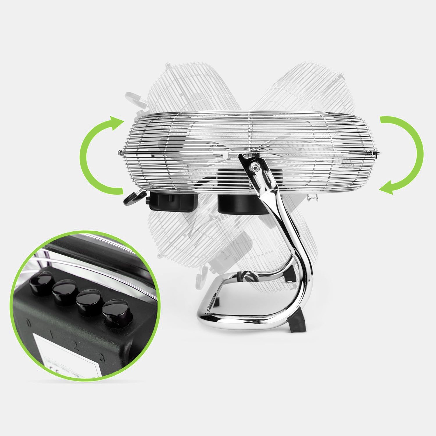 Ventilatore Industriale da Pavimento Diametro 45 cm 3 Livelli di Potenza TECHLY - immagine 4