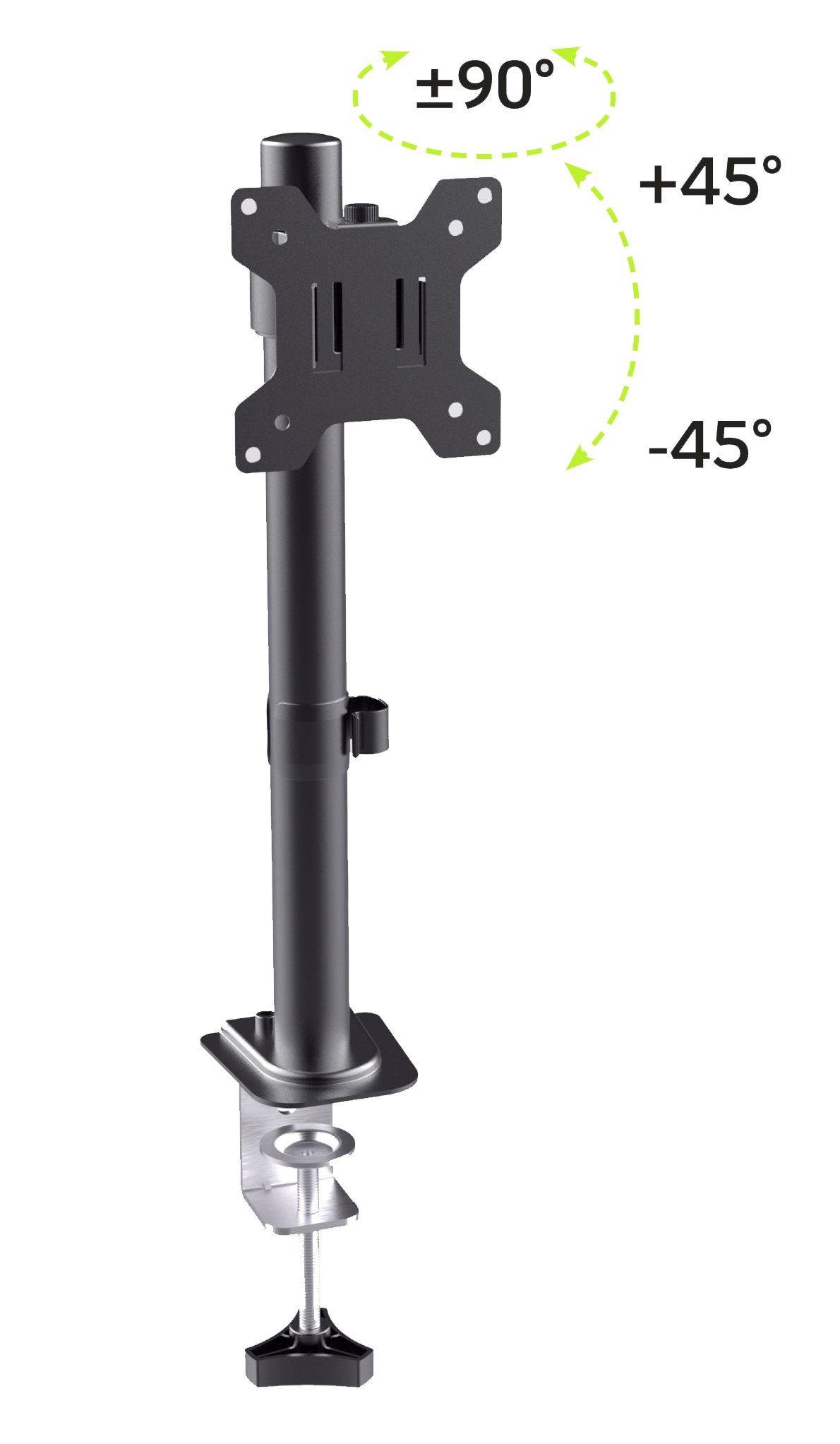 Supporto da Scrivania con Morsetto per Monitor 13-32'' Braccio Corto Inclinabile TECHLY - immagine 4