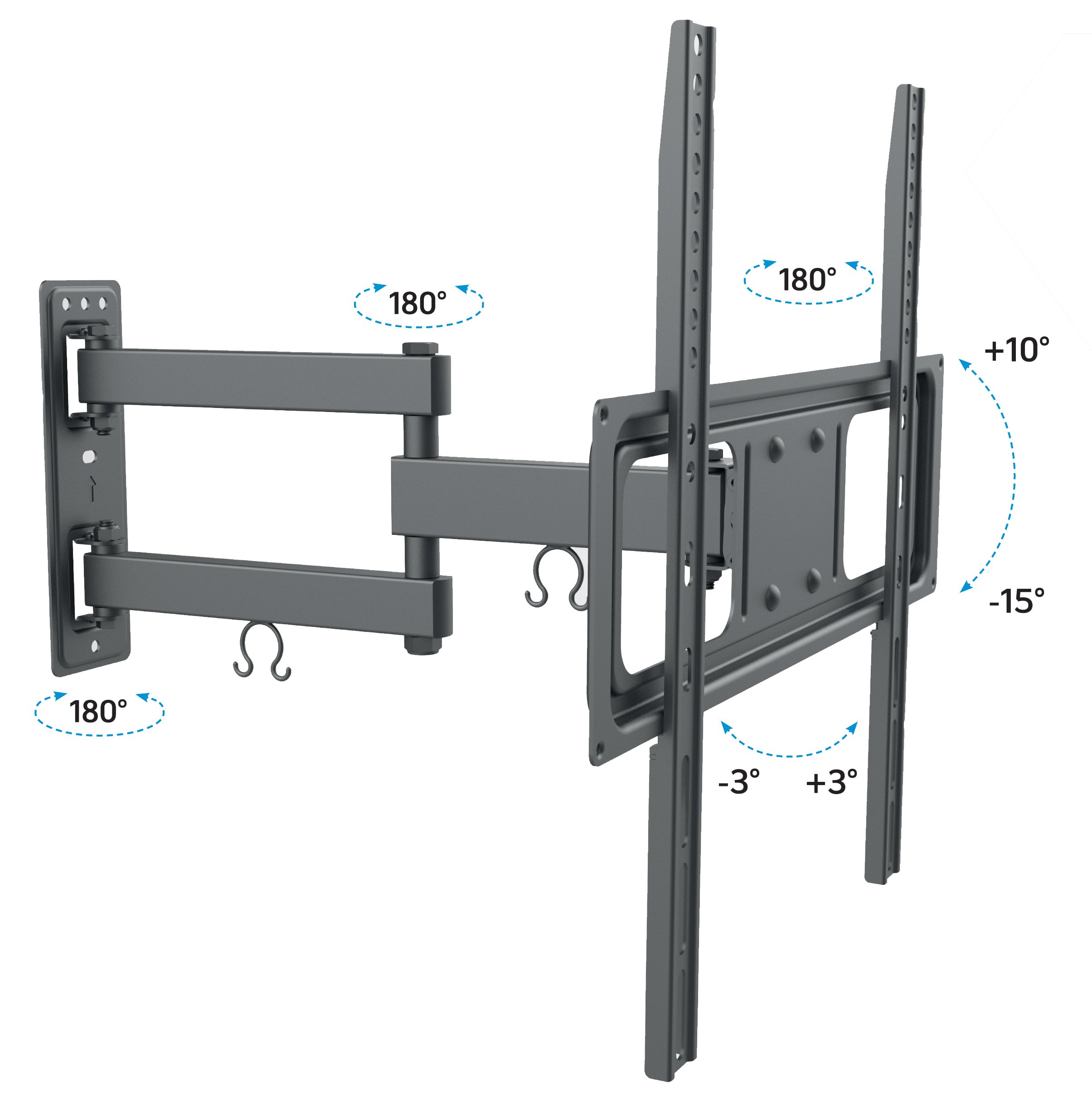 Supporto a Muro per TV LED LCD 32-55'' Full-Motion TECHLY - immagine 4
