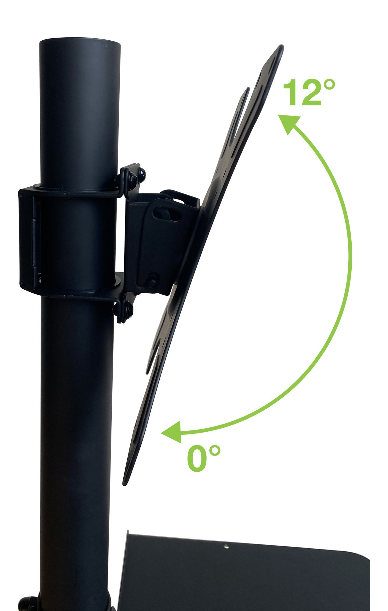 Supporto a Pavimento per TV con Mensola e Base Compatta Salva Spazio TECHLY - immagine 4