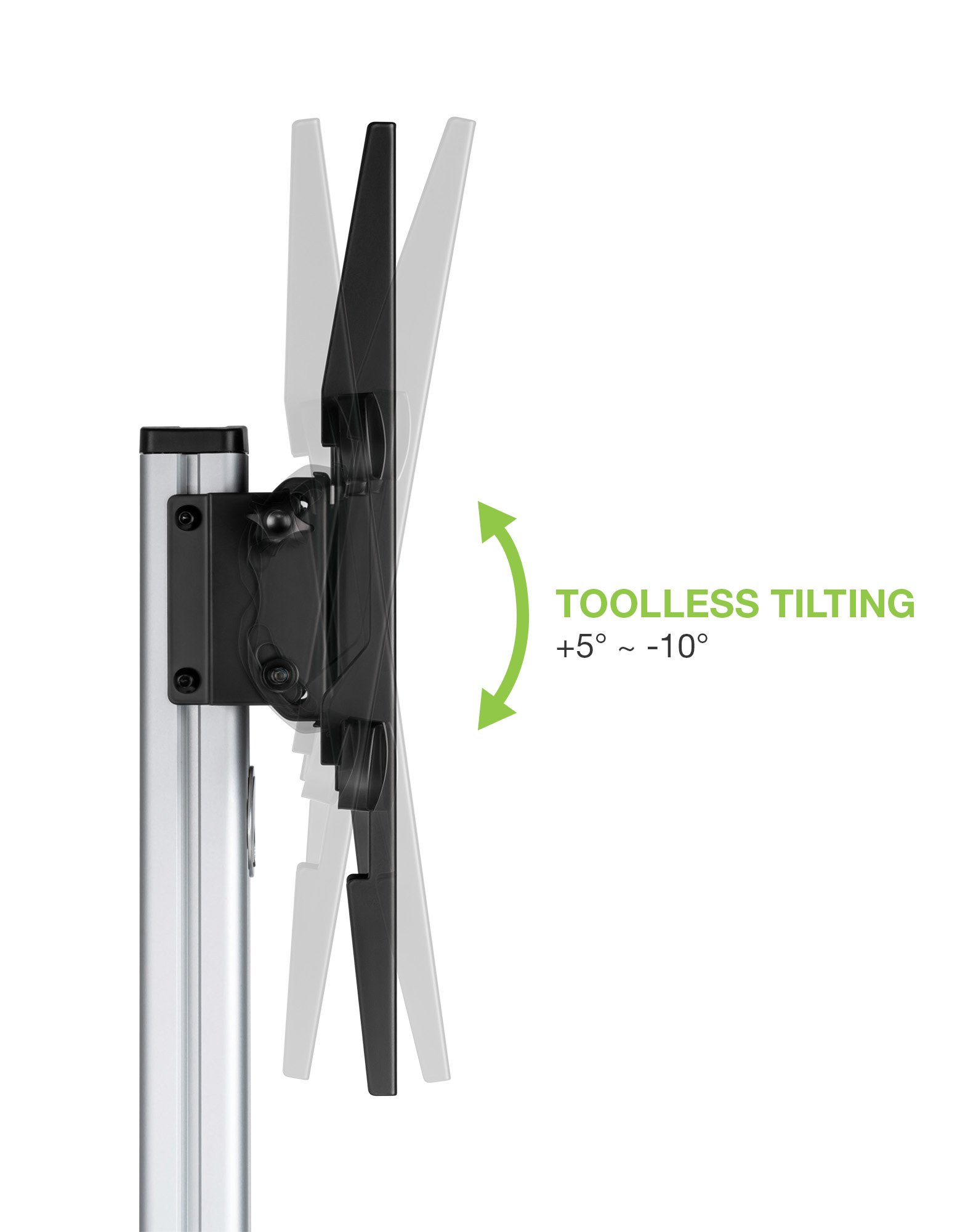 Supporto a Pavimento con Mensola Trolley TV LCD/LED 37-86'' TECHLY - immagine 4