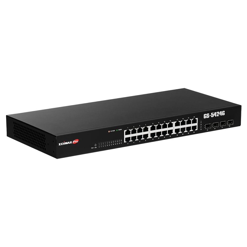 Gigabit Ethernet Switch 24 porte 4 slot SFP, GS-5424G EDIMAX - immagine 4