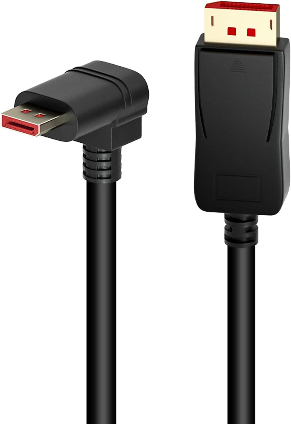 Cavo Audio/Video DisplayPort 1.4 8K M/M Angolato 90° 2m Nero TECHLY - immagine 4