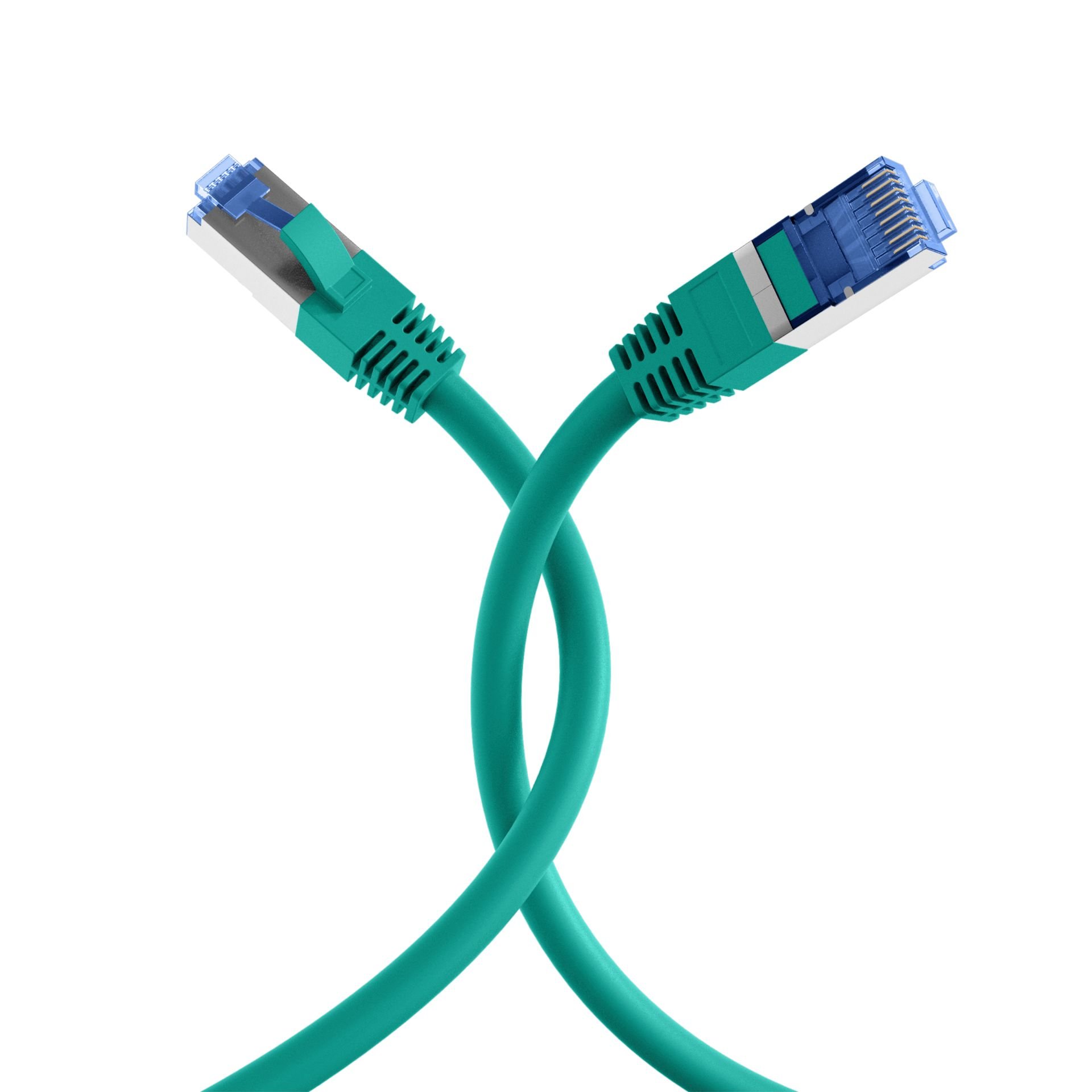Cavo di Rete Patch in Rame Cat.6A S/FTP TPE Cat.7 Ultraflex Verde 1m OEM - immagine 4