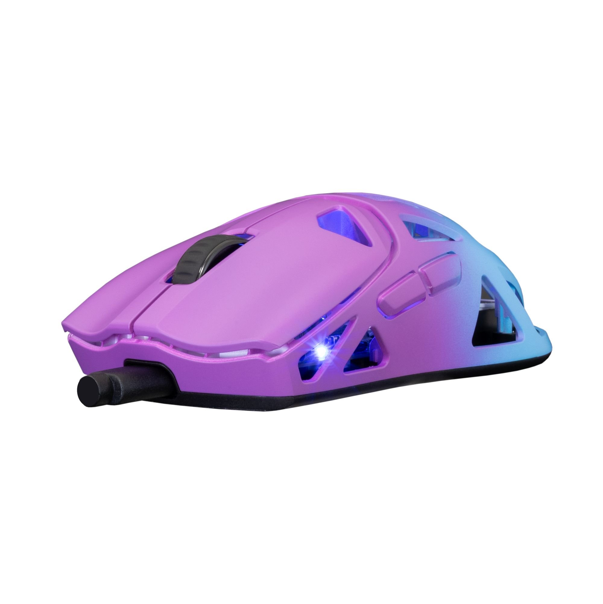 Mouse Ottico Wireless Gaming 24000 Dpi Retroilluminazione DPI LED Blu Viola, DAGONET-BLP WHITE SHARK - immagine 4