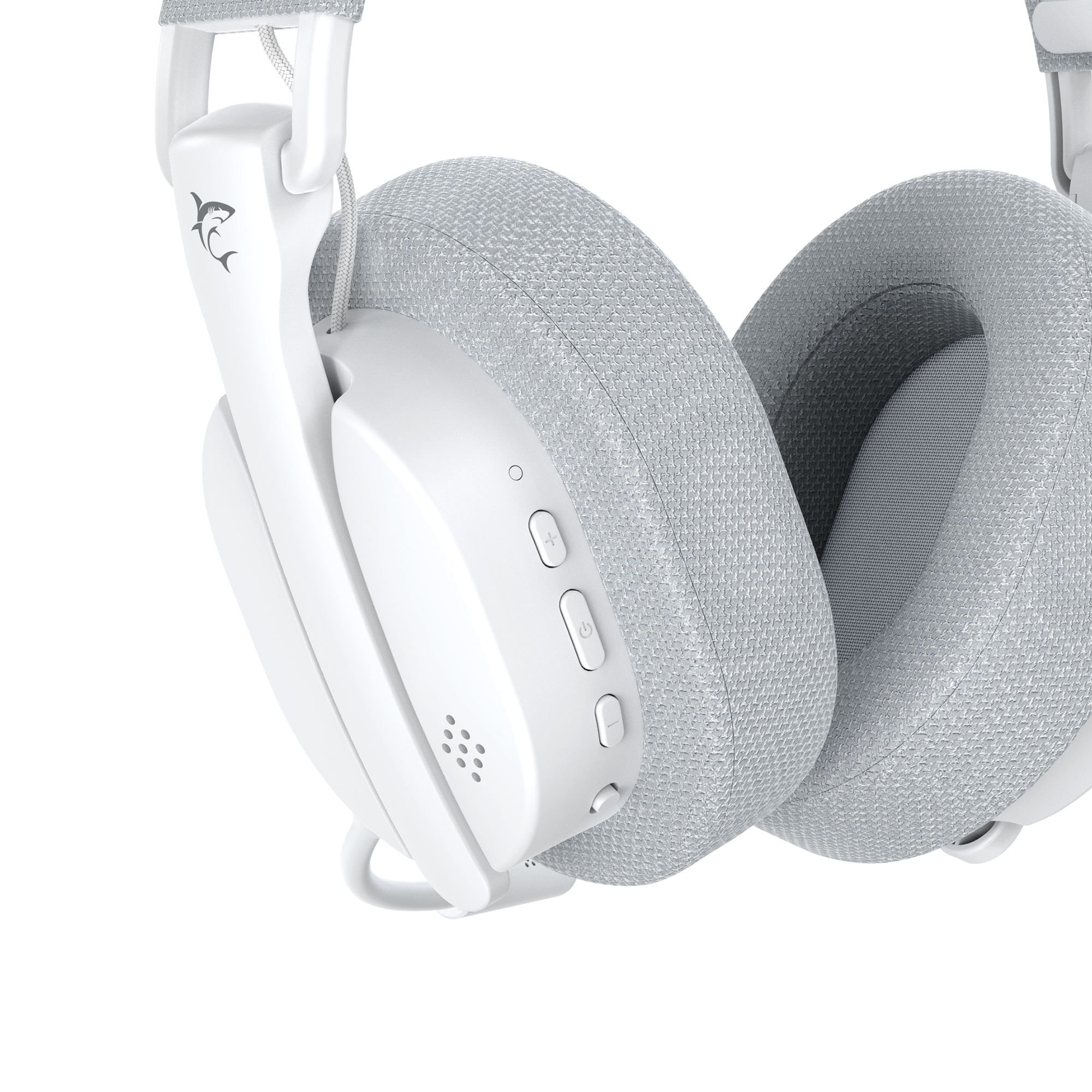 Cuffia Gaming Wireless BT con Microfono Bianco FIRECREST WHITE SHARK - immagine 4