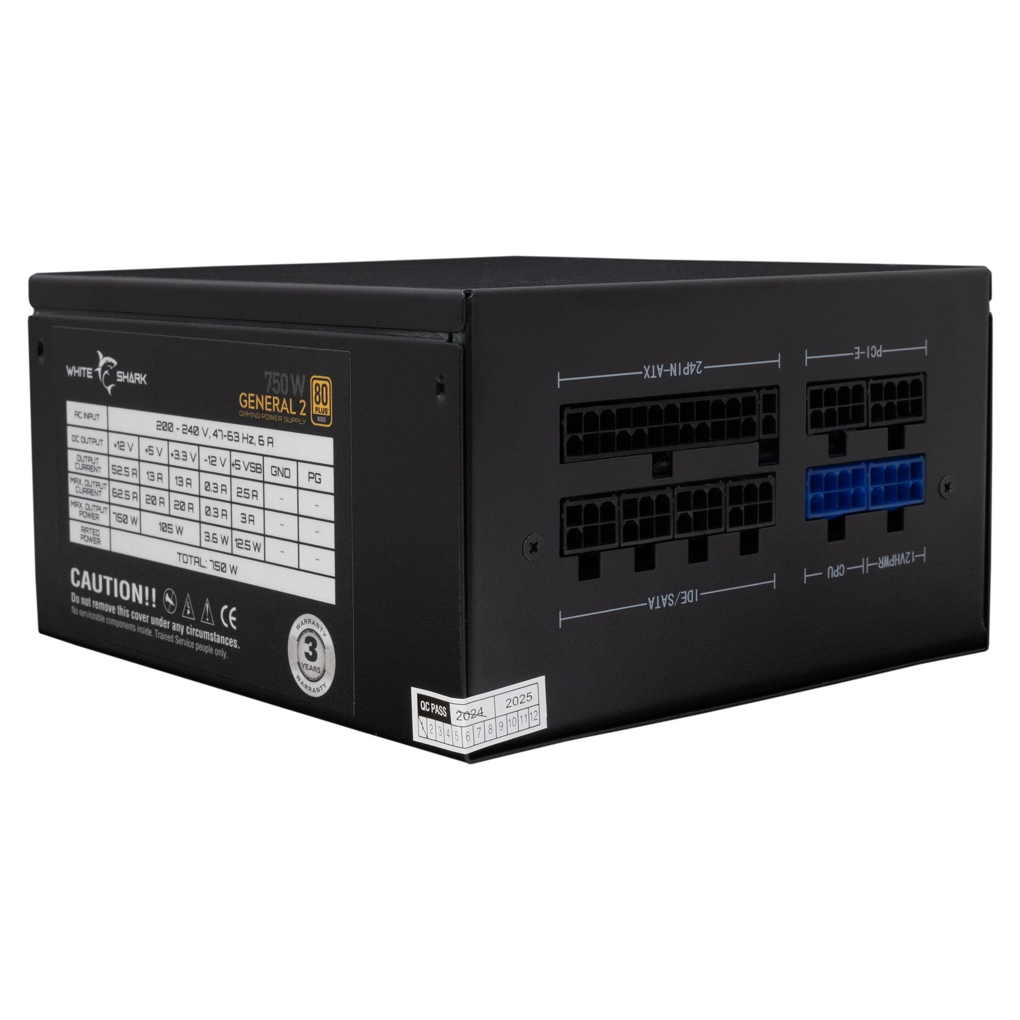 Alimentatore per PC ATX 750 Watt WHITE SHARK - immagine 4
