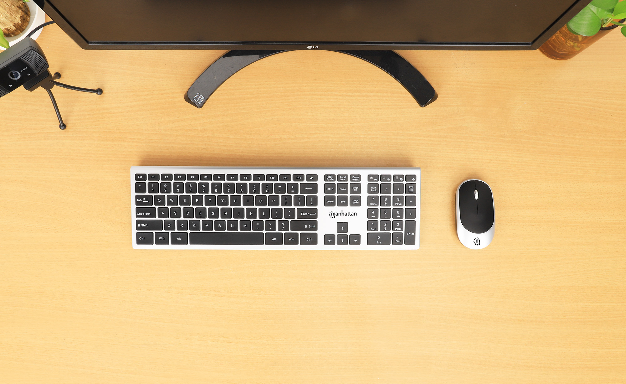 Set Combo Tastiera e Mouse 1200dpi USB Wireless MWK7400 MANHATTAN - immagine 8