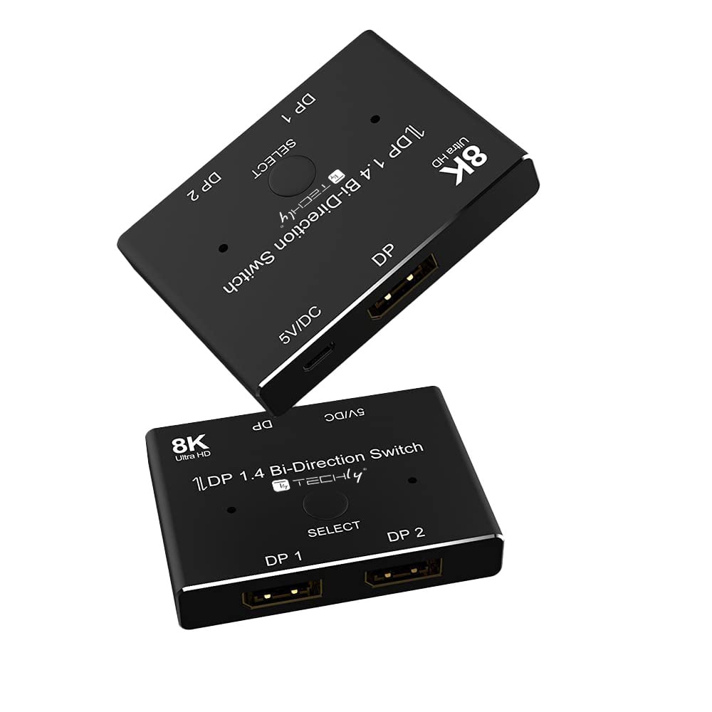 Switch Bidirezionale Convertitore Splitter DisplayPort 8K DP1.4 per Sorgenti Multiple e Display TECHLY - immagine 5