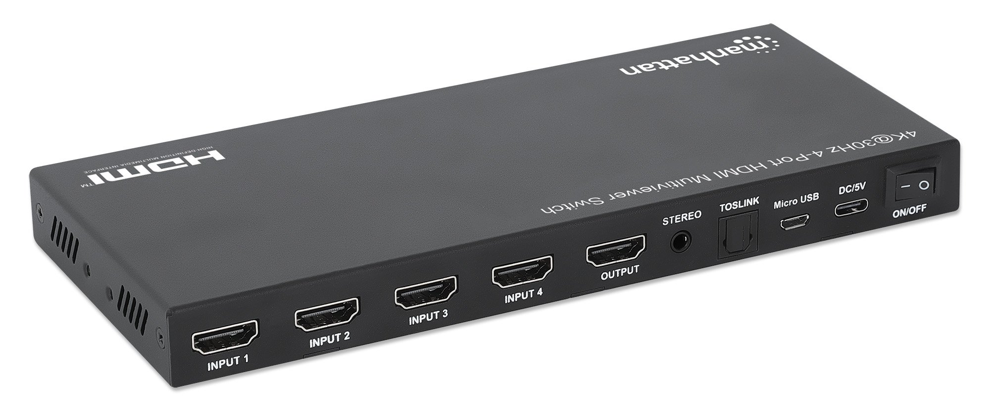 Switch Multiviewer HDMI 4K@30Hz 4x1 Nero MANHATTAN - immagine 8