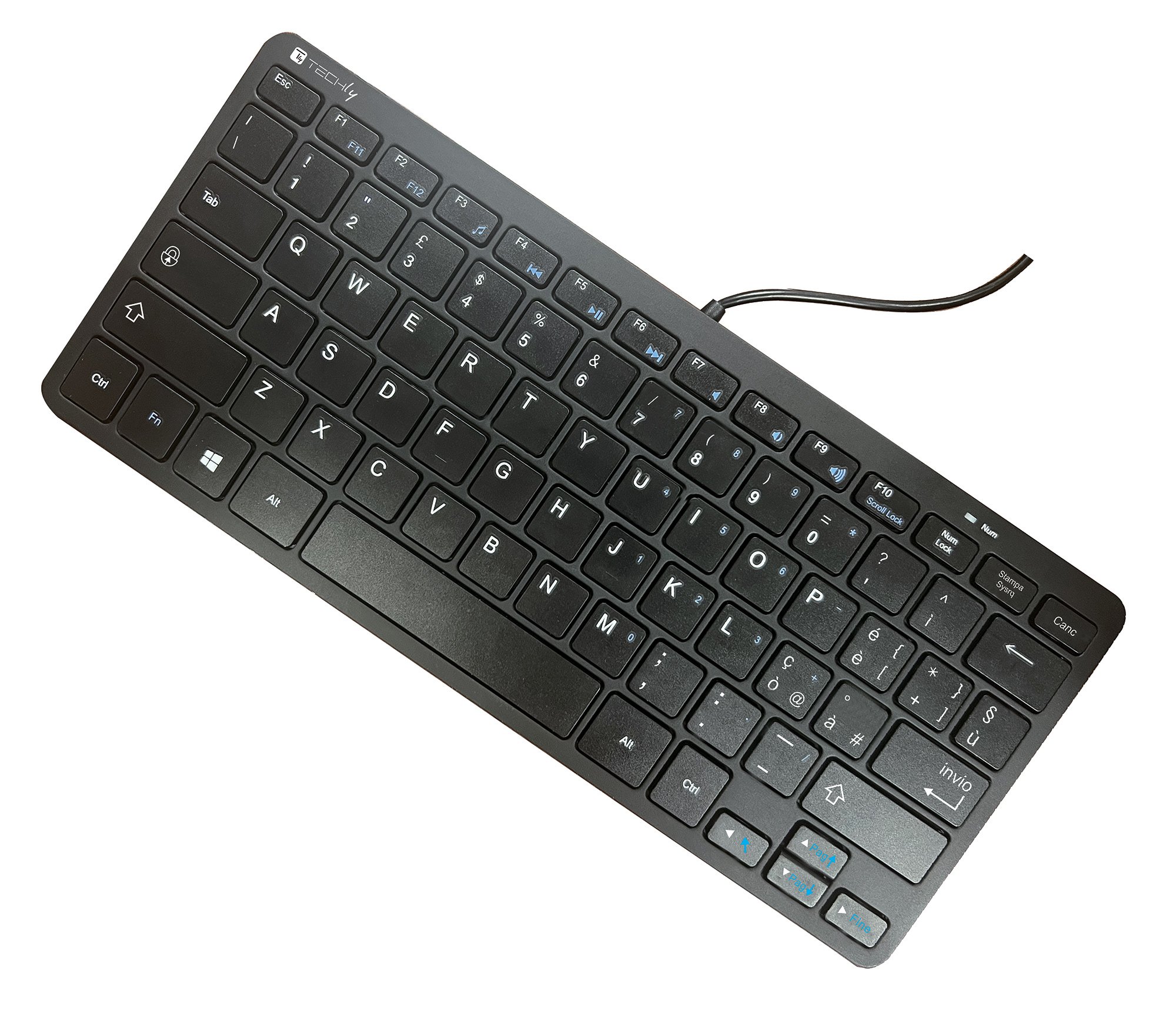 Mini Tastiera USB 78 Tasti Layout Italiano TECHLY - immagine 4