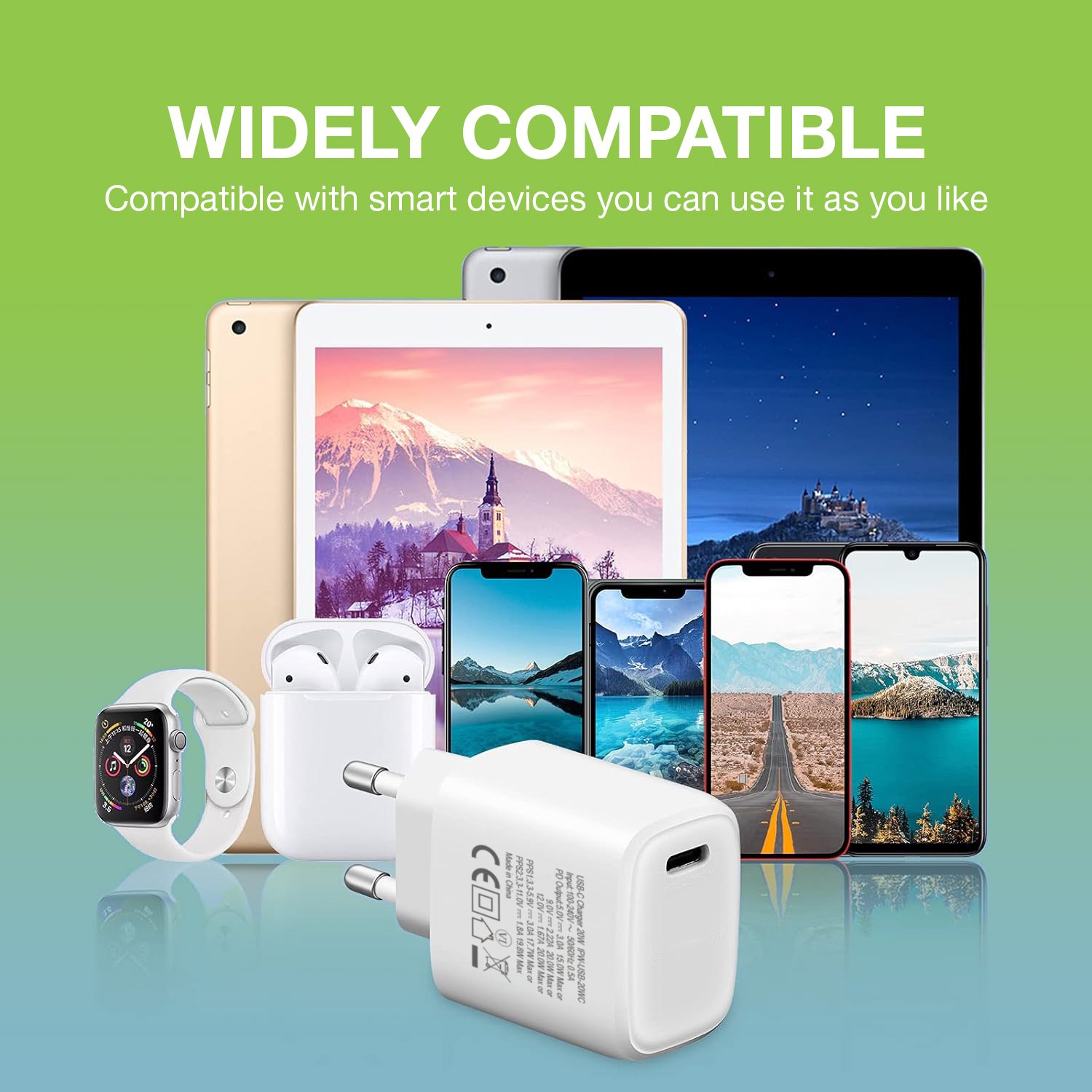 Caricatore Alimentatore GaN USB-C™ da Muro 20W TECHLY - immagine 5