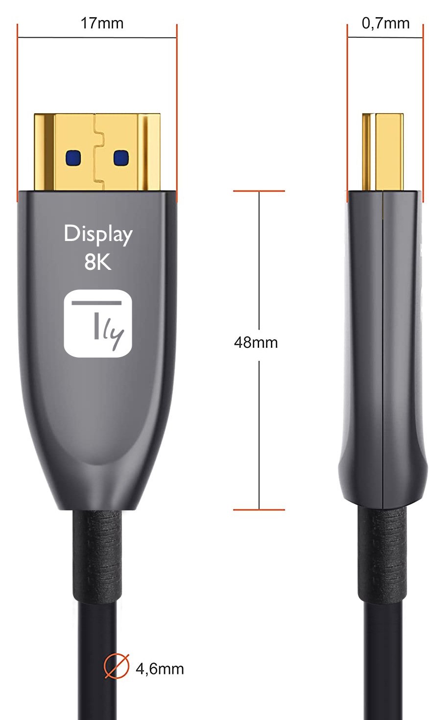 Cavo Ottico Attivo HDMI&trade; 2.1 Active Optical Cable 8K 48Gbps eARC HDMI&trade; A/A M/M 10m TECHLY - immagine 4