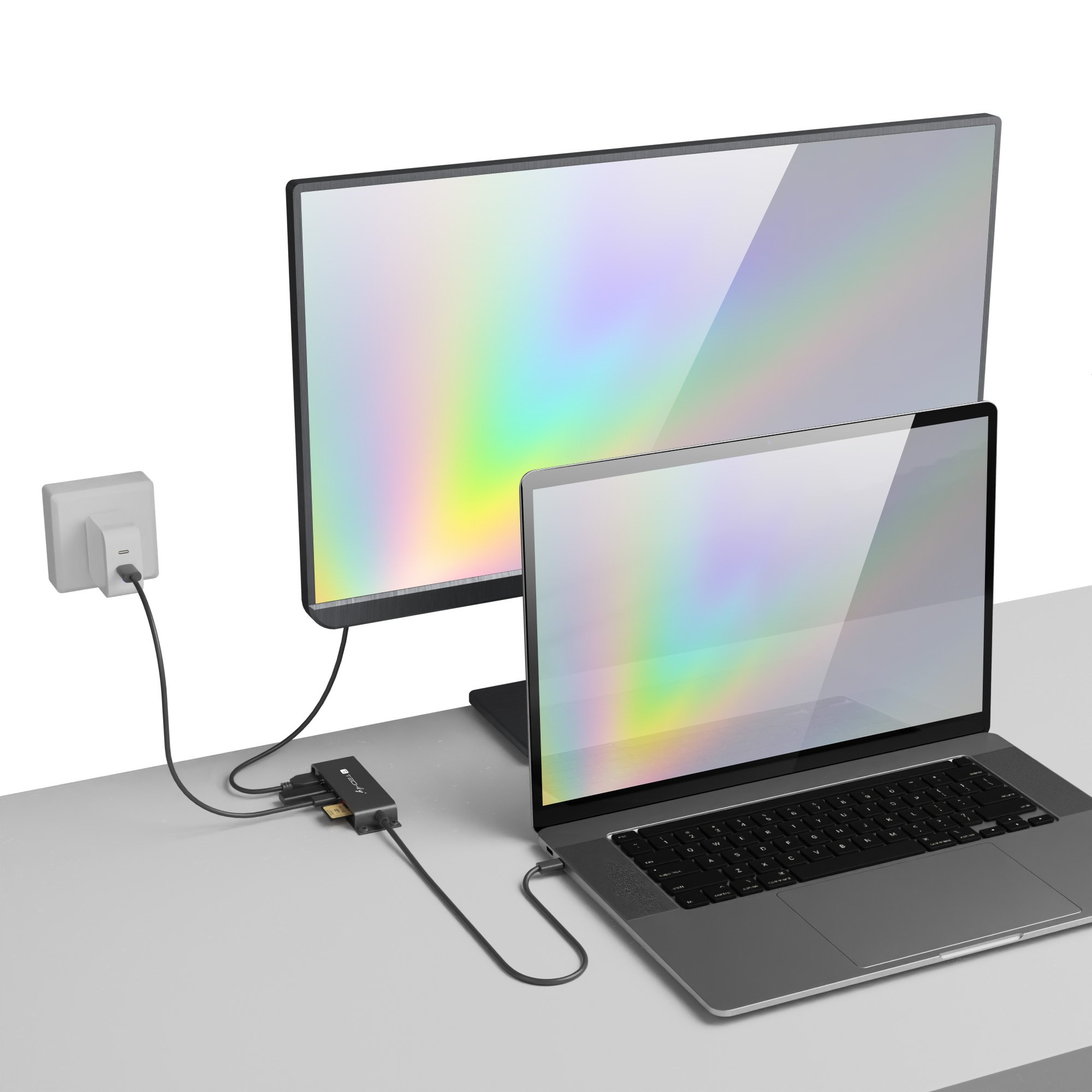Docking Station 5 in 1 USB-C™ Hub HDMI con Lettore Micro SD/SD TECHLY - immagine 4