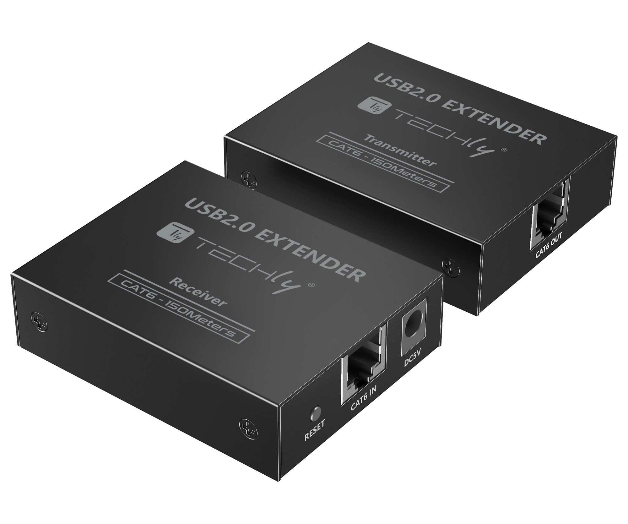 Extender USB 2.0 High-Speed 4 porte su cavo Cat.6 150m TECHLY - immagine 3