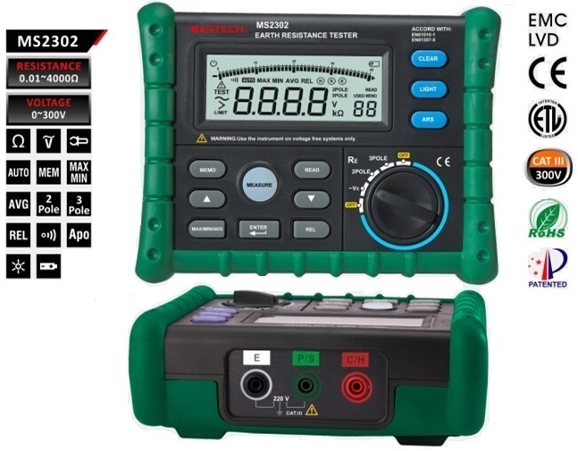 Tester Digitale di Resistenza di terra, MS2302 MASTECH - immagine 4
