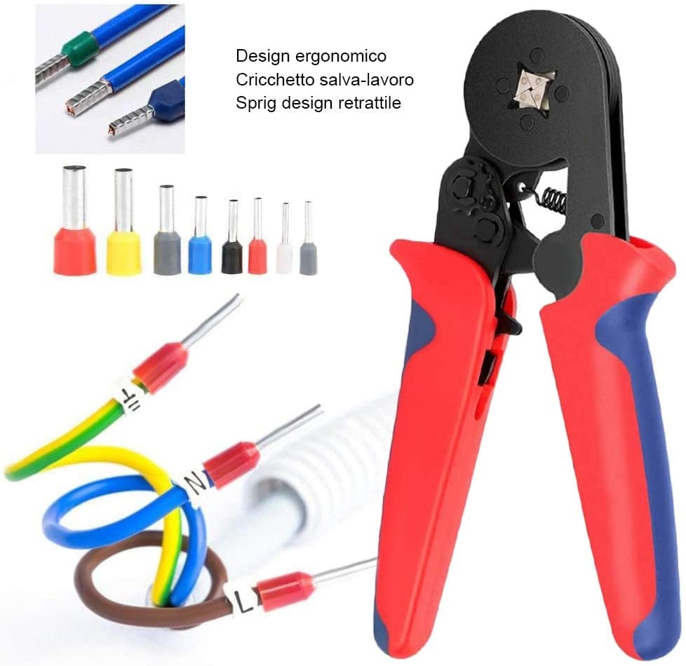 Pinza Crimpare a Cricchetto per Capicorda con 1200 Terminali 2.5-6.0 mm² LOGILINK - immagine 3