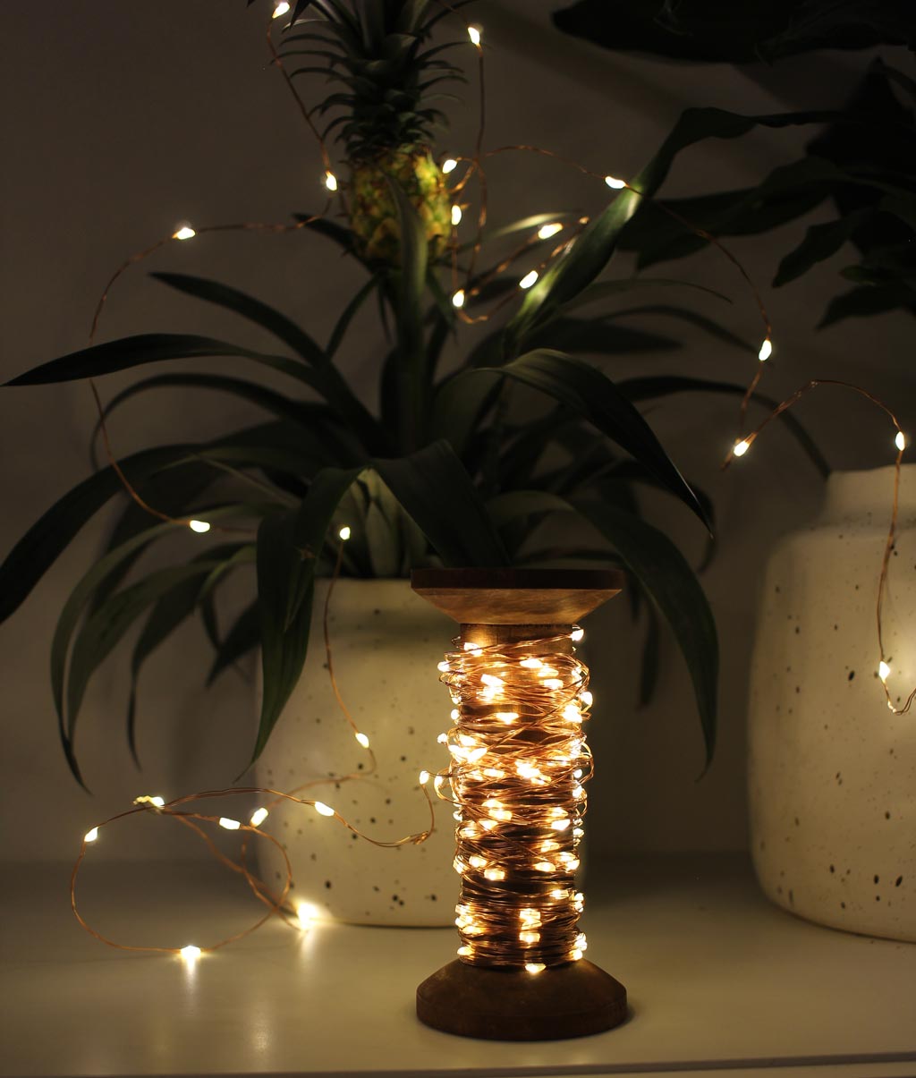 Bobina con Filo di Rame 150 Luci LED IP22 USB Interruttore On Off - immagine 4