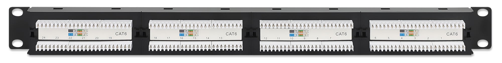 Pannello Patch UTP 24 Posti RJ45 Cat.6 con Barra Gestione Cavi INTELLINET - immagine 3