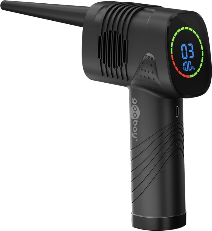 Kit di Pulizia Elettrico per PC Soffiatore ad Aria con 5 Ugelli Intercambiabili GOOBAY - immagine 4
