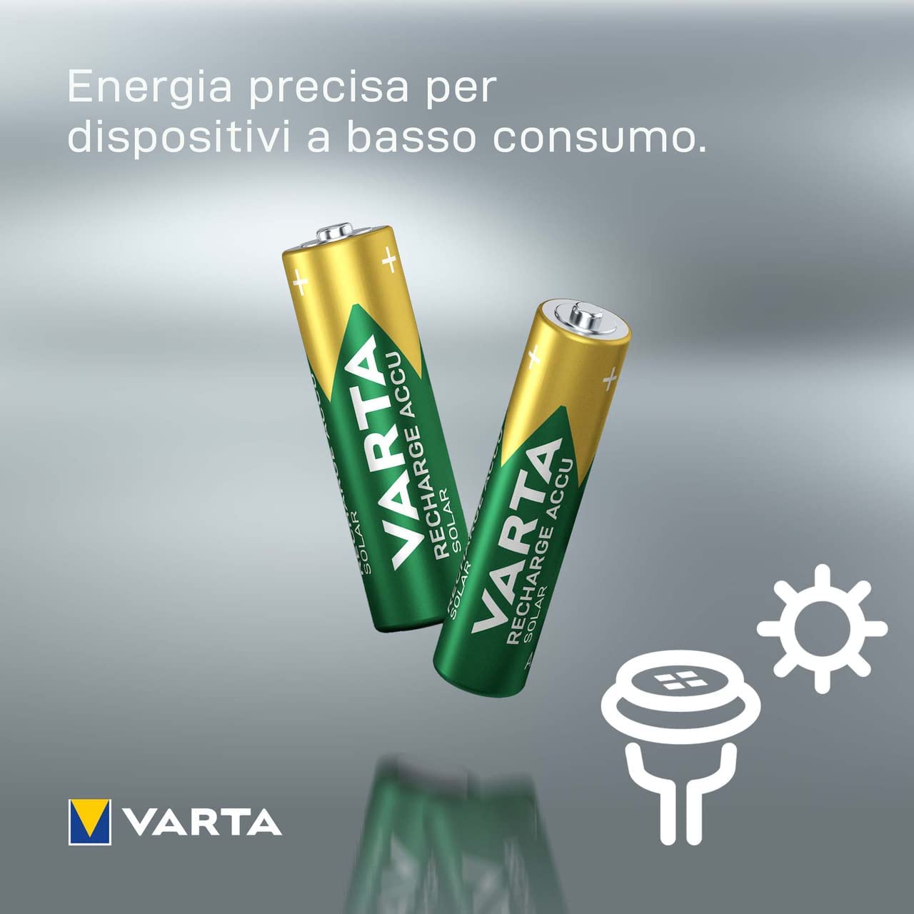 Blister 2 Batterie Ricaricabili Stilo AA 2100 mAh VARTA - immagine 4
