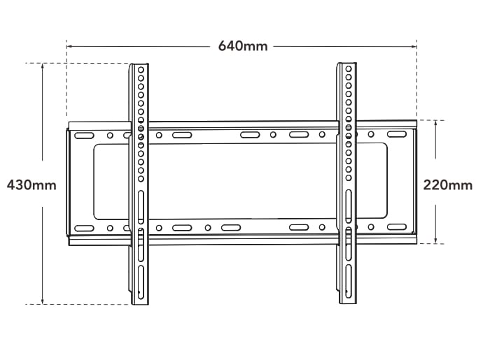 Staffa a Muro Fissa Slim TV LED LCD 30-70'' Nero TECHLY - immagine 4